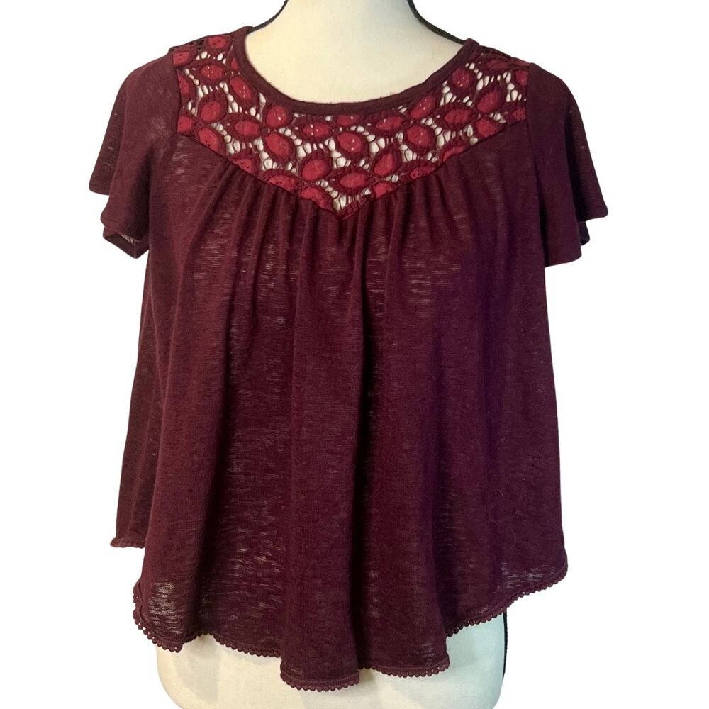 Cape Juby Women’s Burgundy Blouse Size XS